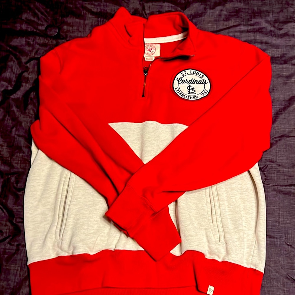 St Louis Cardinals 1/4 zip sweatshirt